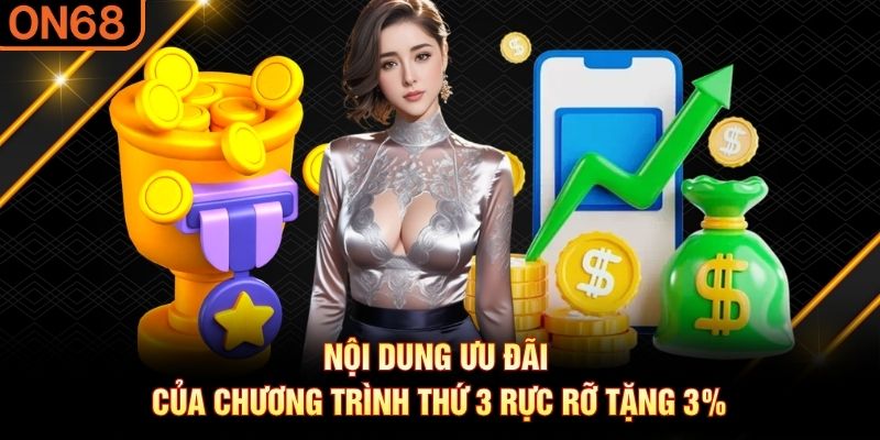 Nội dung ưu đãi của chương trình Thứ 3 rực rỡ tặng 3% Thứ 3 rực rỡ tặng 3%
